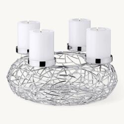 Edzard Adventi koszorú Milano (ø 28 cm), rozsdamentes acél - EDZARD