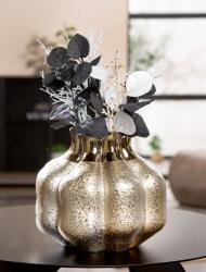  Elegáns aranyfényű, kézzel készített kerámia váza (16, 5 cm)