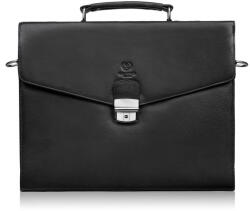 Paolo Peruzzi férfi bőr aktatáska kulccsal | fekete