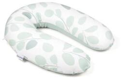 Doomoo Perna mare pentru gravide si bebelusi 3 in 1 bumbac organic Doomoo Buddy Leaves Aqua Green (B31)