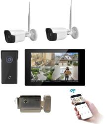 Mentor Kit Acces control cu Camere si VideoInterfon Mentor SYKT103 1 familie WiFi TouchScreen 10.1 inch HD 3MP IP65 Human detection (MMDSYKT103)