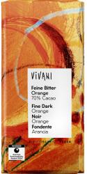 VIVANI Ciocolata amaruie cu cacao 70% si ulei de portocale, vegana bio 80g