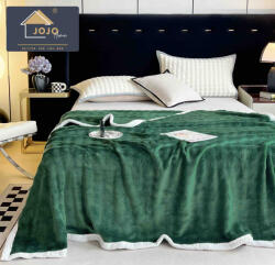 Jojo Home Patura cocolino 200x230cm, gofrata cu bordura alba, verde-F070 (F070) Patura