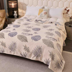Jojo Home Patura pufoasa cocolino 200x230cm, bej, frunze-F088 (F088) Patura