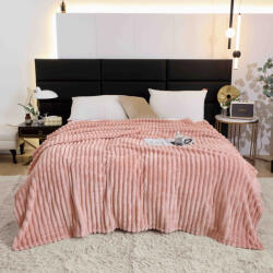 Jojo Home Patura cocolino gofrata 200x230cm Jojo Home, roz-F048 (F048) Patura