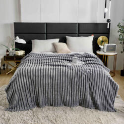 Jojo Home Patura cocolino gofrata 200x230cm Jojo Home, gri deschis-F043 (F043) Patura