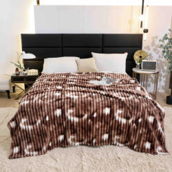 Jojo Home Patura cocolino gofrata 200x230cm Jojo Home, maro-alba-F060 (F060) Patura