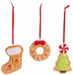 Decorer Set 9 ornamente brad Craciun polirasina ceramica cm 4, 5 x 2 x 7 H (A71.51.78)