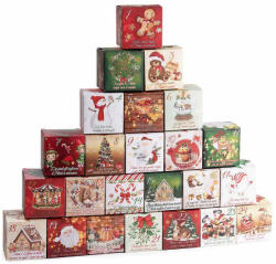 Decorer Calendar Advent Craciun cutiute carton cm 7 x 7 x 7 H (A12.24.07)