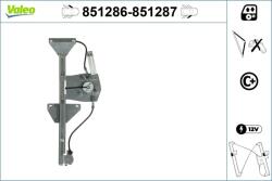 VALEO Mecanism actionare geam VALEO 851286 (851286)