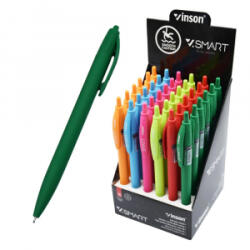 Vinson Golyóstoll nyomógombos 0, 7mm Smart vegyes test displ 36 db/display (R1) (R1) - aqua