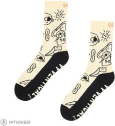 YY Vertical Climber Doodle zokni, fehér/fekete (S (EU 35-38))