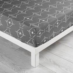 douceur d'intérieur Cearceaf gri închis din bumbac cu elastic 140x190 cm Aristide - douceur d'intérieur