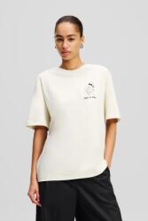 Karl Lagerfeld pamut póló - bézs XS - answear - 35 390 Ft