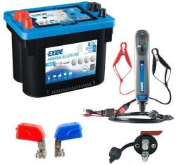 Exide PowerSet Dual AGM EP 450 akkumulátor, töltő és tartozékok készlet