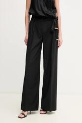Marciano by Guess nadrág gyapjú keverékből IRINA női, fekete, magas derekú széles, 5GGB08 7294A - fekete 34