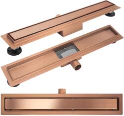 Rea Neox, rozsdamentes acél zuhanylefolyó 90 cm, 2 az 1-ben, matt réz, REA-G4889 (REA-G4889)