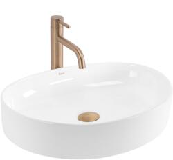 Rea Sabina 50, pultra szerelhető mosdó 500x385x120 mm, fényes fehér, REA-U6364 (REA-U6364)