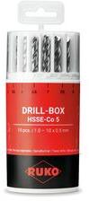 RUKO Csigafúró készlet 1.0mm-10.0mm 19-darab HSS-Co 5 RUKO - 635225 (635225)