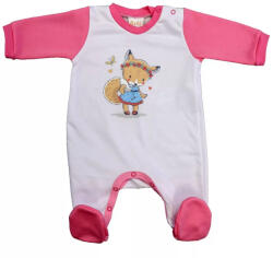  Belül bolyhos hosszú ujjú kislány rugdalózó Rókalány mintával (50)