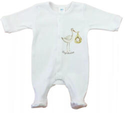  Hosszú ujjú pamut rugdalózó, gólyás mintával (50)