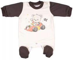  Belül bolyhos hosszú ujjú kisfiú rugdalózó Versenyautós maci mintával (50)