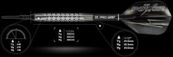 Target Dart szett TARGET soft POWER 8ZERO BLACK TITANIUM 18g 2016 gravírozott