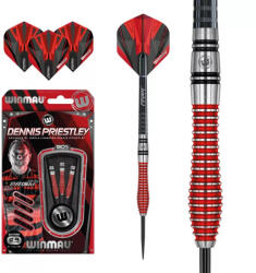 Winmau steel szett Dennis Priestley 90% wolfram 24g Gravírozott
