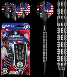 Winmau DART SZETT STEEL WINMAU LEONARD GATES 24G, 90% WOLFRAM Gravírozott