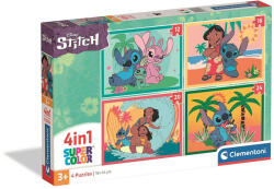 Clementoni Disney Lilo és Stitch, A csillagkutya Ohana Moments 4 az 1-ben puzzle Clementoni (CL21745)