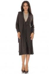 RohBoutique Rochie tricotata midi cu cardigan atasat si o esarfa Maro Roh DR4789