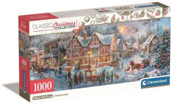 Clementoni Karácsonyi falu Getting Ready 1000 db-os panorama puzzle Clementoni (CL39927)