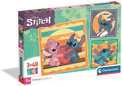Clementoni Disney Lilo és Stitch, A csillagkutya Sunset 3x48 db-os puzzle Clementoni (CL25062)