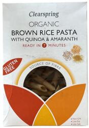 Clearspring Organikus Penne barna rizstészta quinoával és amaránttal 250g kóser és vegán minősítéssel