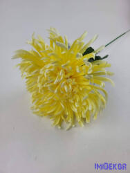 Pók krizantém szálas selyemvirág D19cm M68cm - Sárga