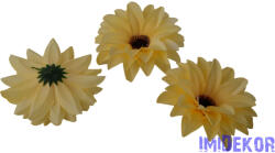  Dália selyemvirág fej D11-12cm - Vaj