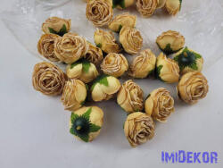  Rózsa szárazhatású selyem fej 4, 5cm - Sárga