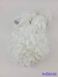  Dús szirmú krizantém selyemvirág fej D14cm - Fehér