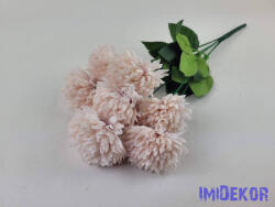 Krizantém 7 ágú selyemvirág csokor D8, 5cm M41cm - Rózsaszín