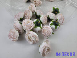  Rózsa szárazhatású selyem fej 4, 5cm - Halvány Rózsaszín