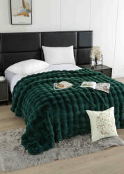 Jojo Home Patura cocolino de lux din blana artificala de iepure 200x230cm, verde smarald-F092 (F092) Patura
