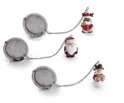 Decorer Set 3 infuzoare ceai, Craciun 2 x 1, 5 x 4 H (A55.39.69)