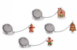 Decorer Set 4 infuzoare ceai, Craciun 3 x 1 x 4 H (A55.39.68)