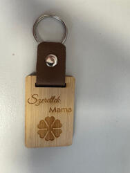  Egyedi fa kulcstartó "Szeretlek Mama