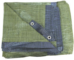 Extol 11122 takaróponyva, vízálló, de nem UV álló; 4×5m névleges méret, valós méret: 3, 85×4, 85m, PE, STANDARD, lefűző lyukak