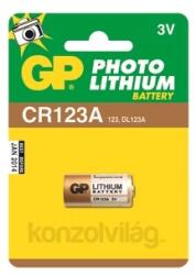 GP Batteries GP CR123 lithium fotó elem 1db/bliszter PC (B1501)
