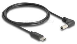Delock USB Type-C tápkábel - DC 5, 5 x 2, 5 mm méretű apa hajlított 1, 5 m (DL85399) (DL85399)