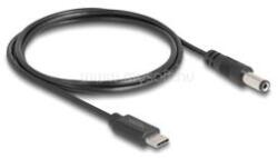 Delock USB Type-C tápkábel - DC 5, 5 x 2, 1 mm méretű apa 1 m (DL85397) (DL85397)