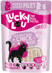 Lucky Lou 12x70g Lucky Lou Extra Food Csirkefilé aszpikban nedves macskatáp