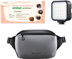  Kattanjki Klub Online Fotós Kurzus - 40.000Ft értékű Kupon + K&F Concept Alpha Sling 10L (szürke) + Godox LED6R Litemons RGB LED